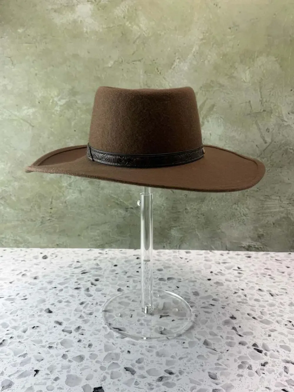 Bee Hat Co. Brown Wool Felt Trail Blazer Hat Small